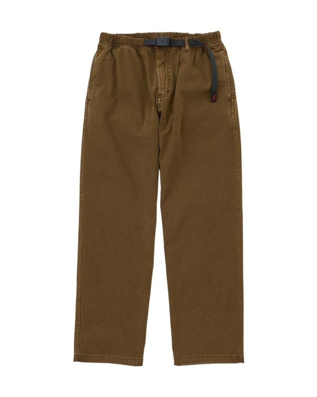 Gramicci Green Straight-Leg Trousers With An Elastic Waistband for men