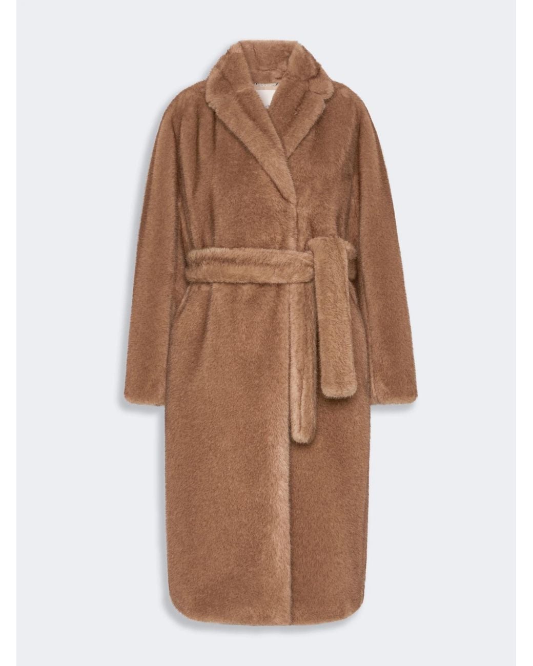 Max Mara Brown Soft-Textured Wrap Coat