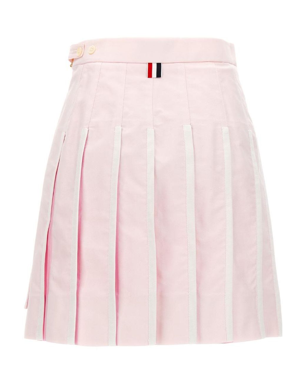 Thom Browne Pink Pleated Skirt