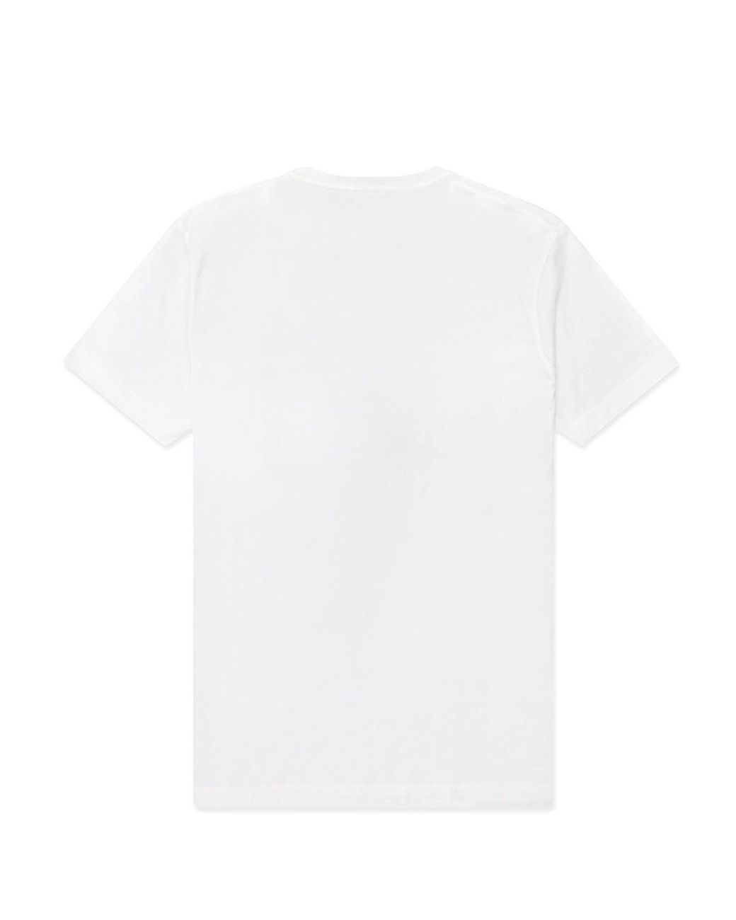 Emporio Armani White Logo Embroidered T-Shirt for men