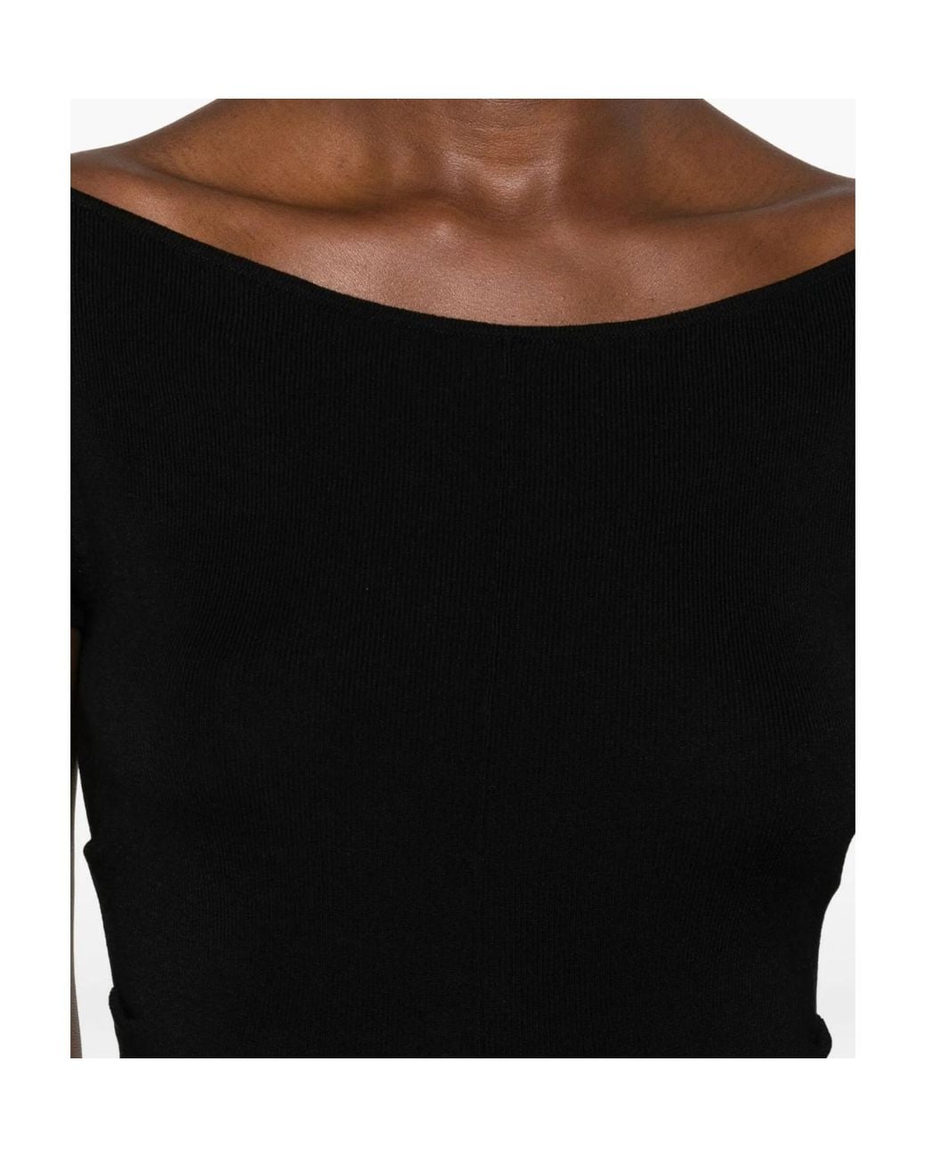 AYA MUSE Black Fine-Ribbed Maxi Dress