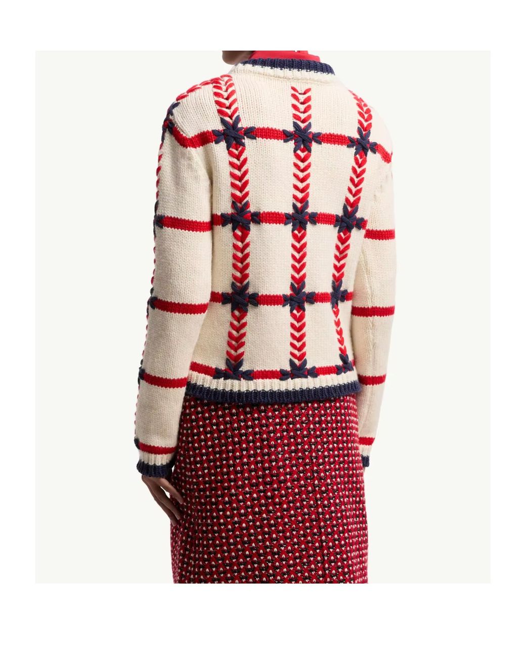 Moncler Embroidered Polo Neck Wool Blend Jumper