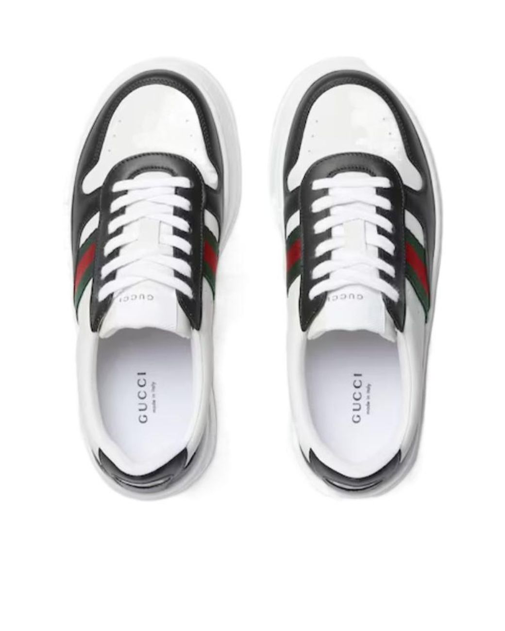 Gucci White Web-Detailed Chunky Trainers