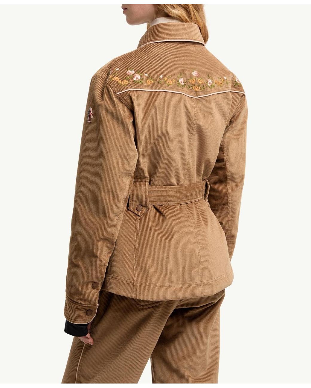 Moncler Natural Grenoble Olonne Belted Shirt Jacket
