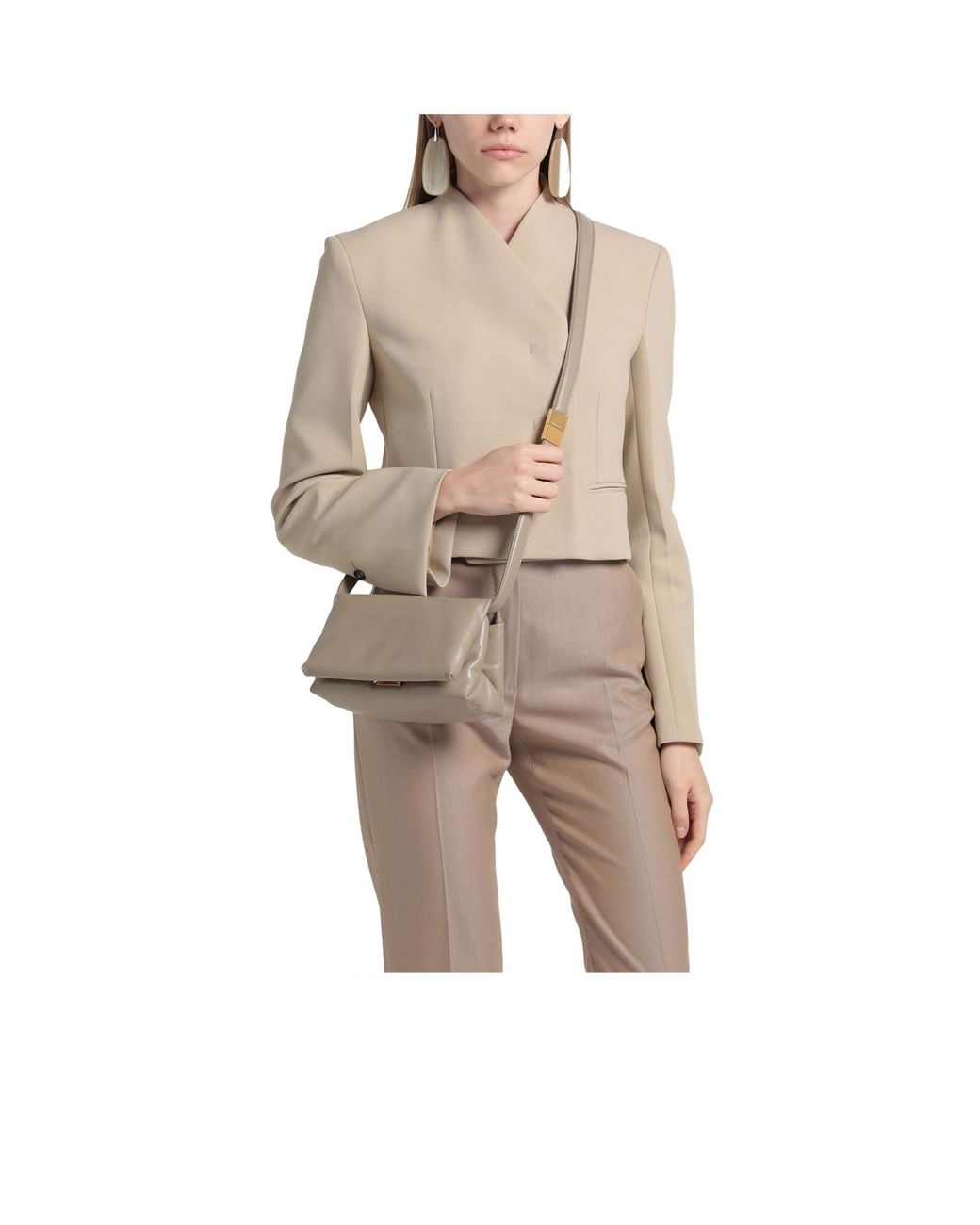 Marni Natural Solid Color Crossbody Bags