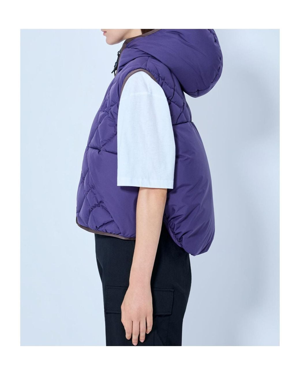 Moncler Purple Armella Hooded Gilet