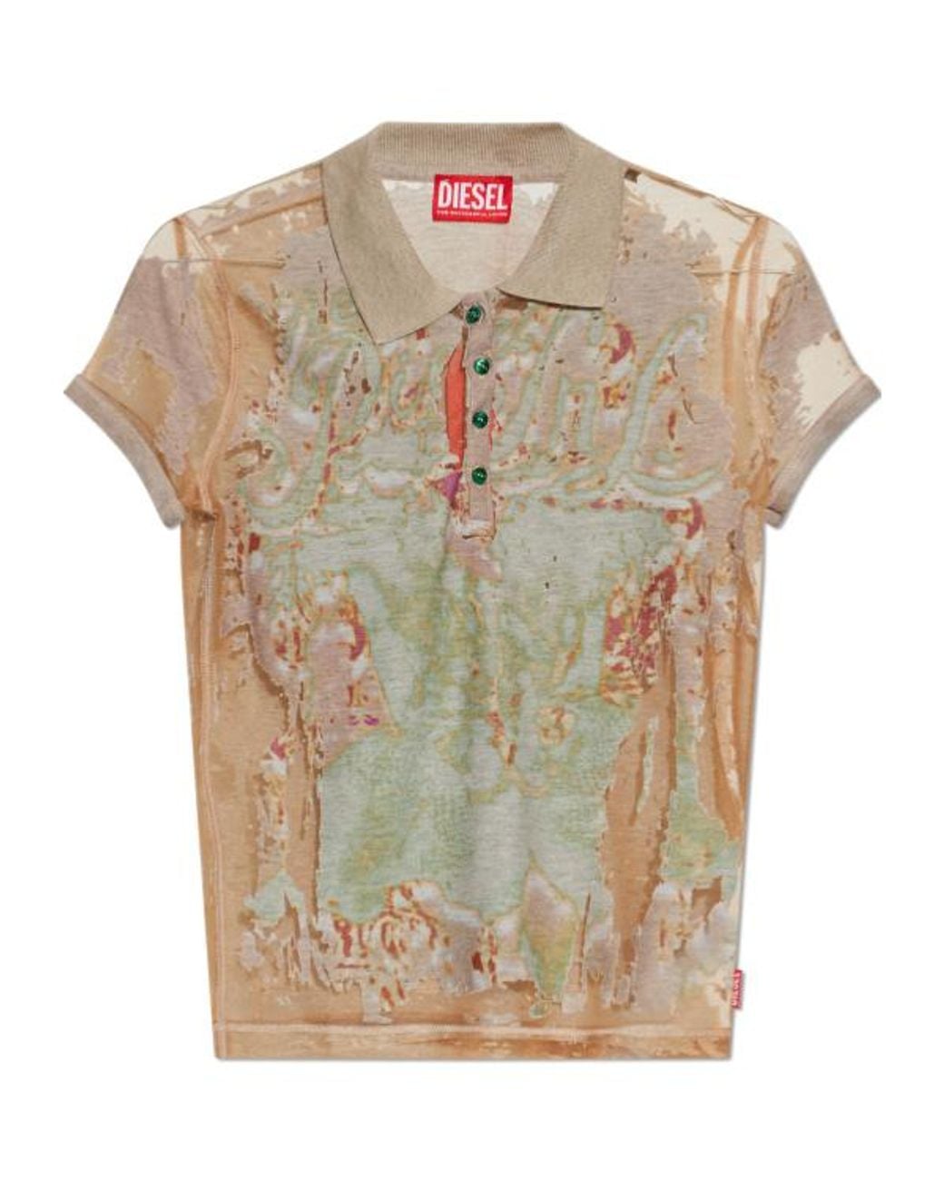 DIESEL Multicolor T Devlo Printed Polo Top