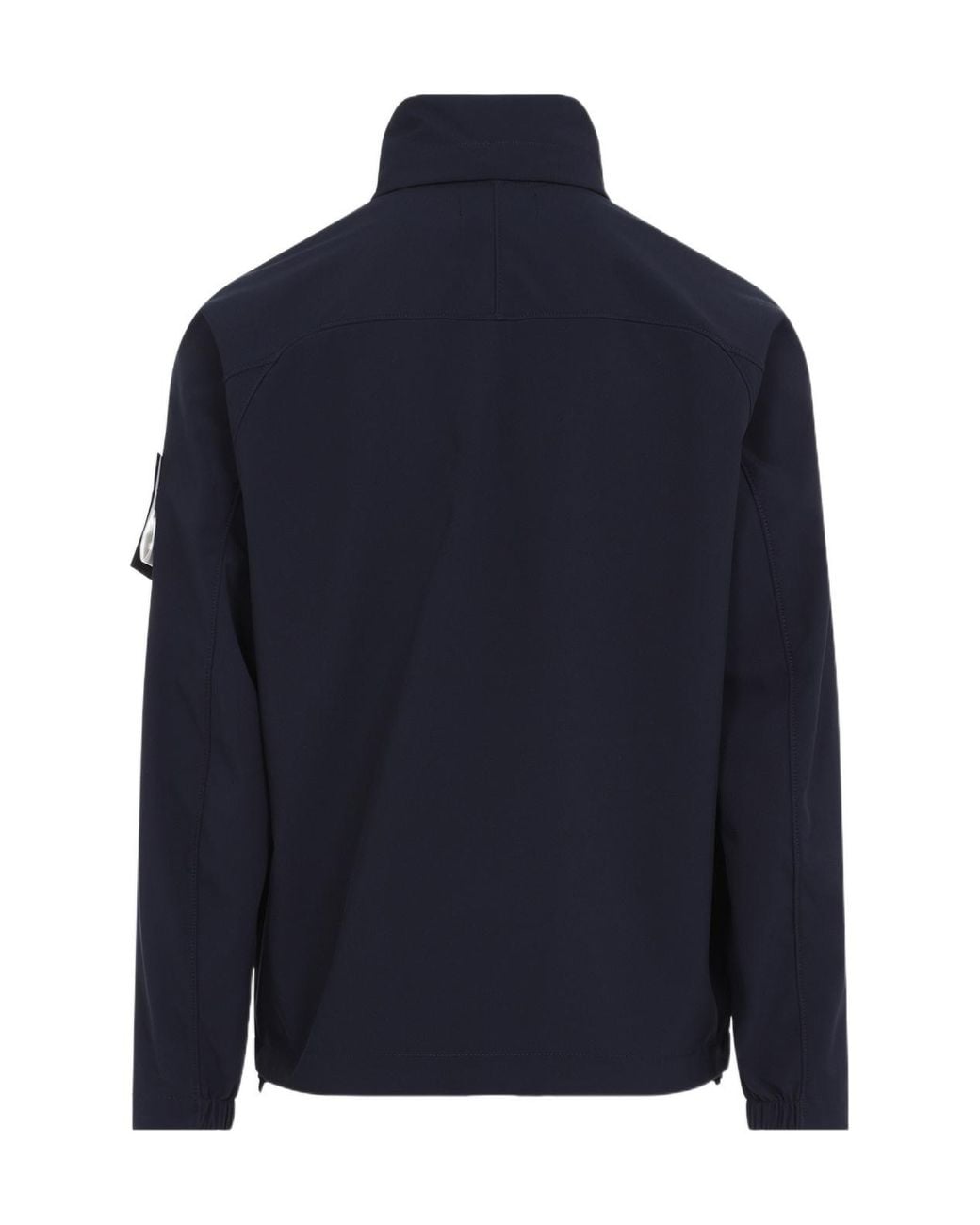 Stone Island Blue High-Neck Zipped Jacket for men