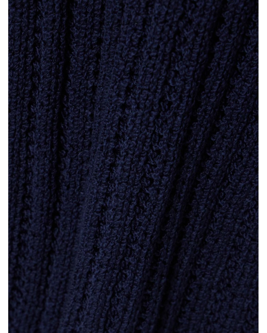 The Elder Statesman Blue Hollow Knit Maxi Skirt