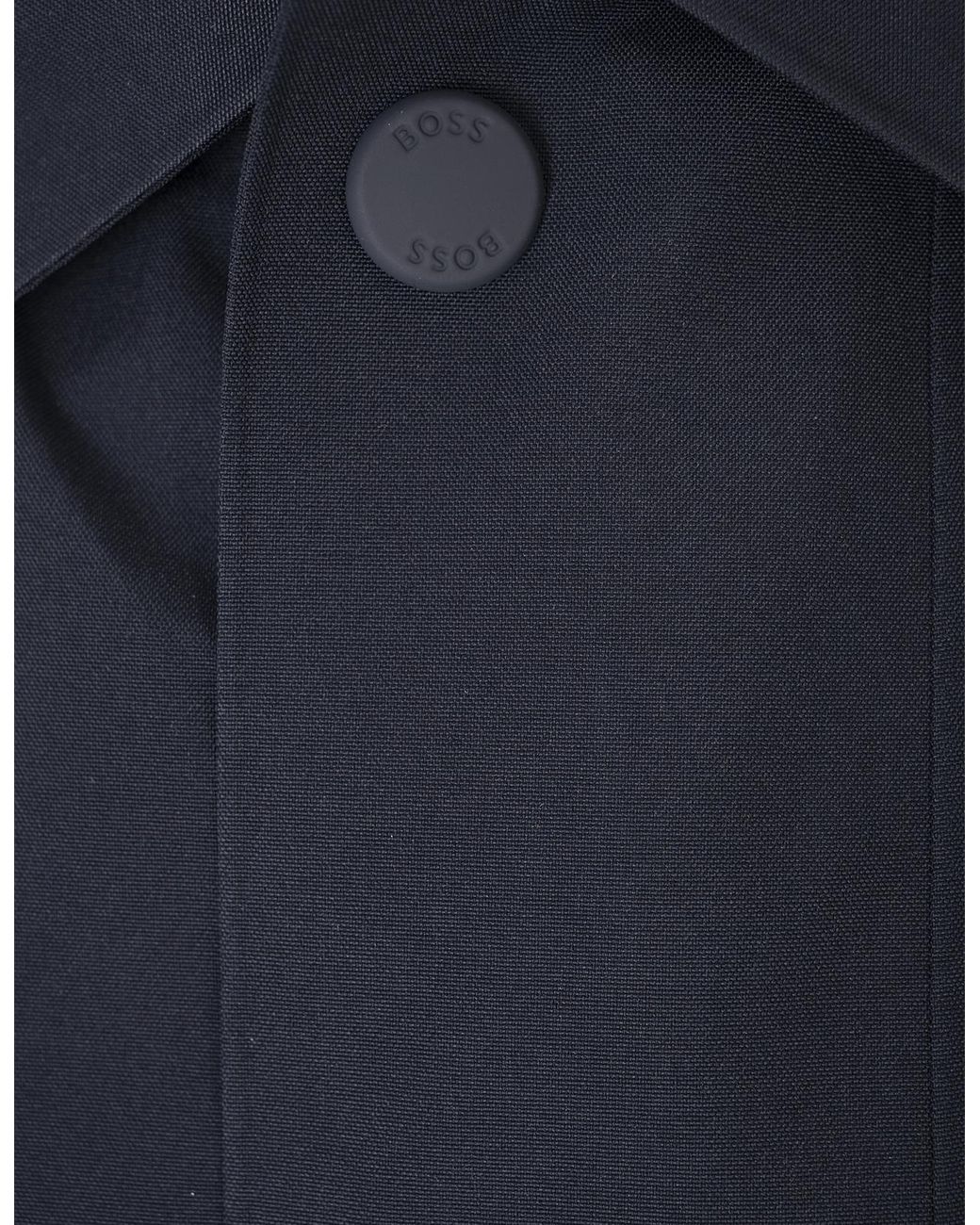 Boss Blue Boss Water-Repellent Button-Up Coat for men