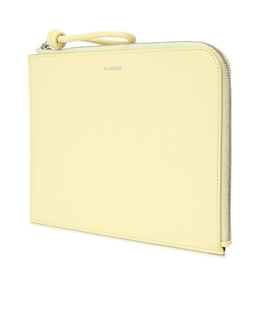 Jil Sander Natural Zipper Clutch