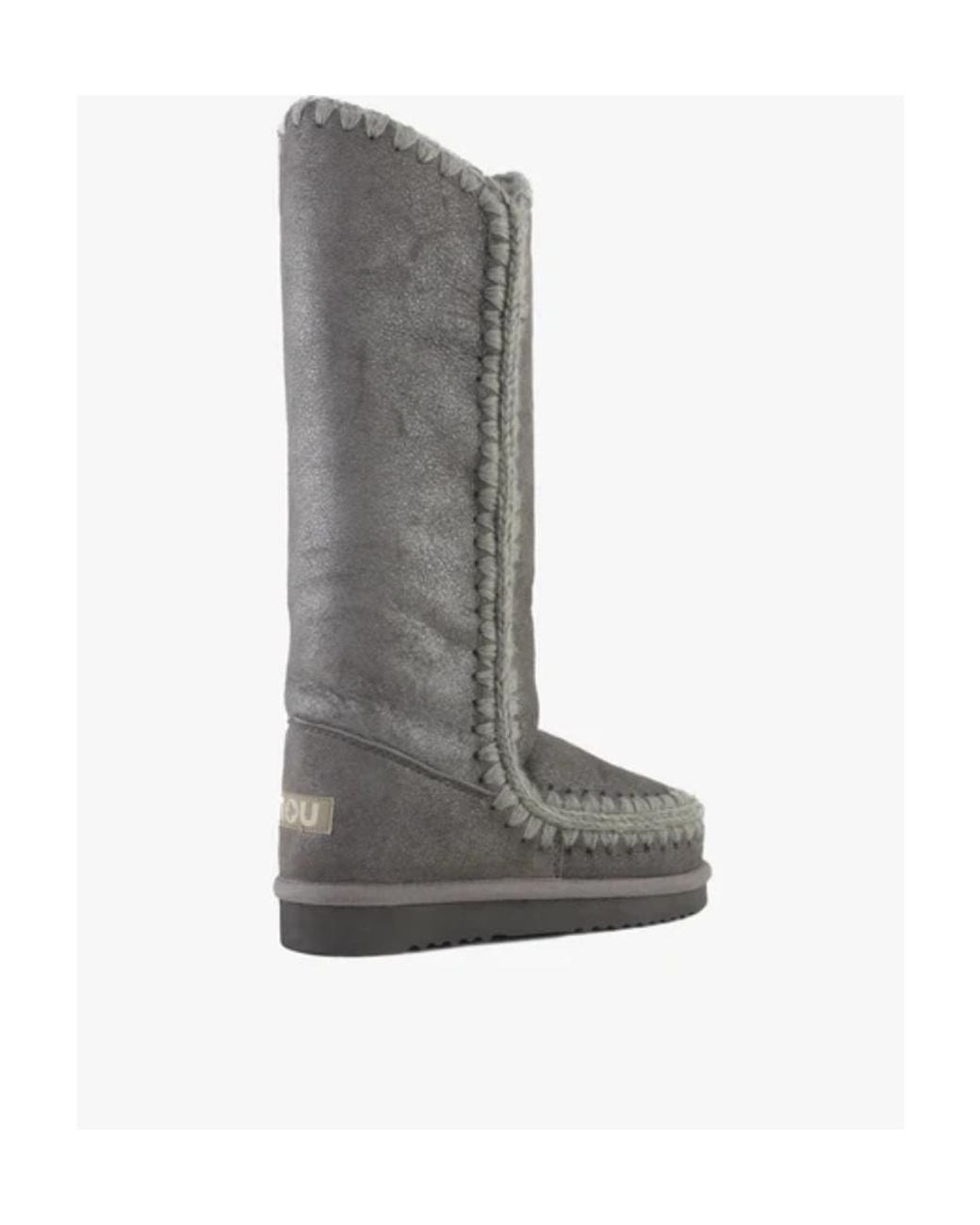 Mou Gray Logo Boots