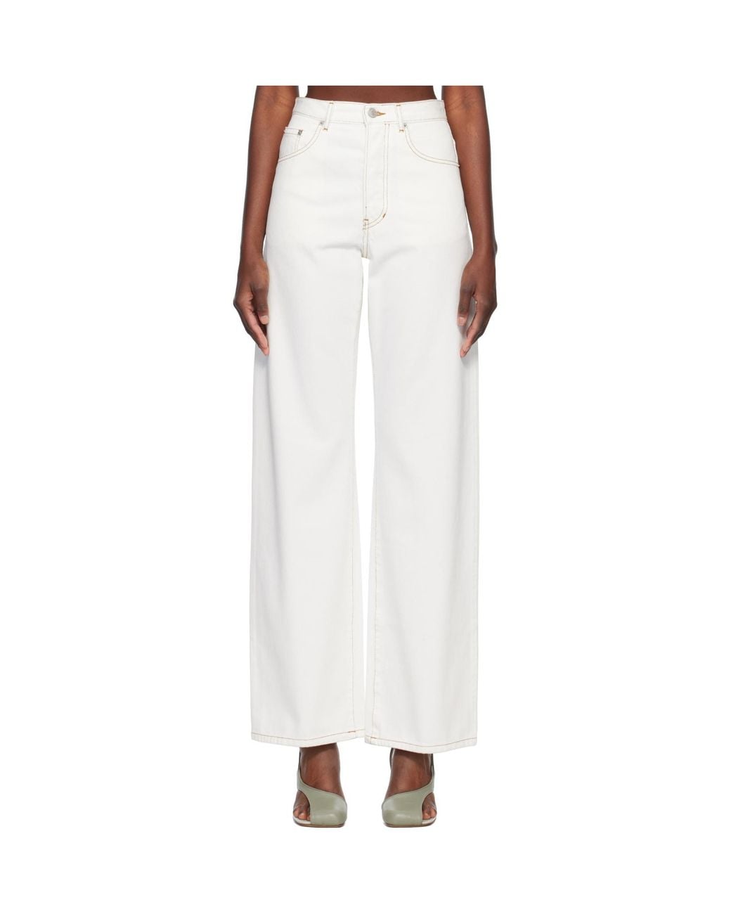 Dries Van Noten White Peyton Denim