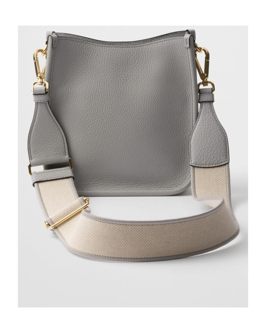 Prada Gray Mini Leather Shoulder Bag