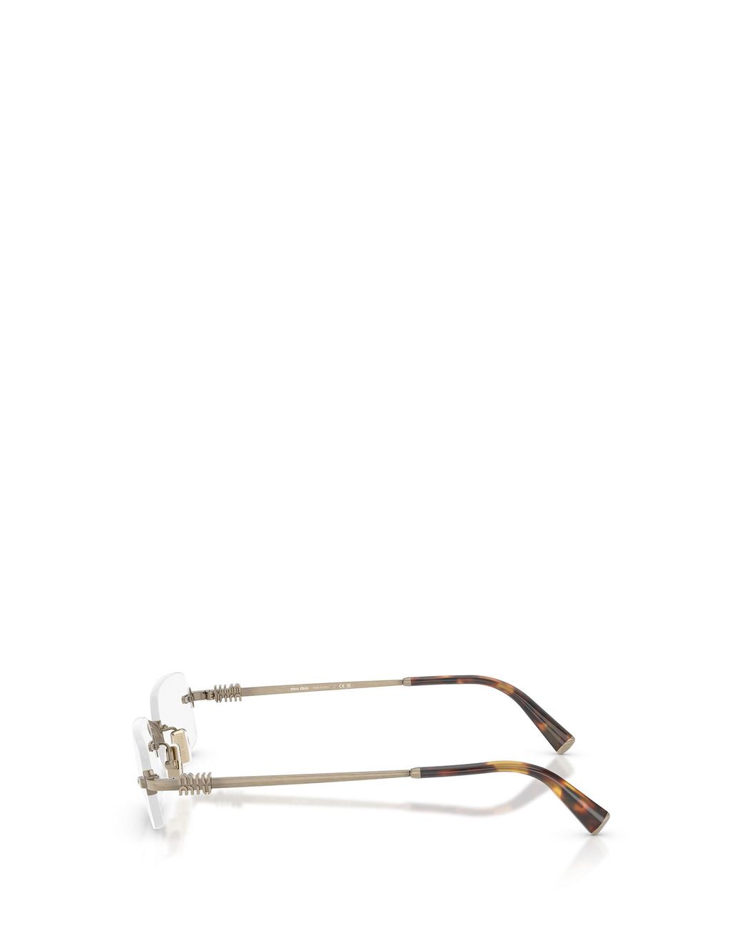 Miu Miu White Eyewear Rectangle Frame Glasses