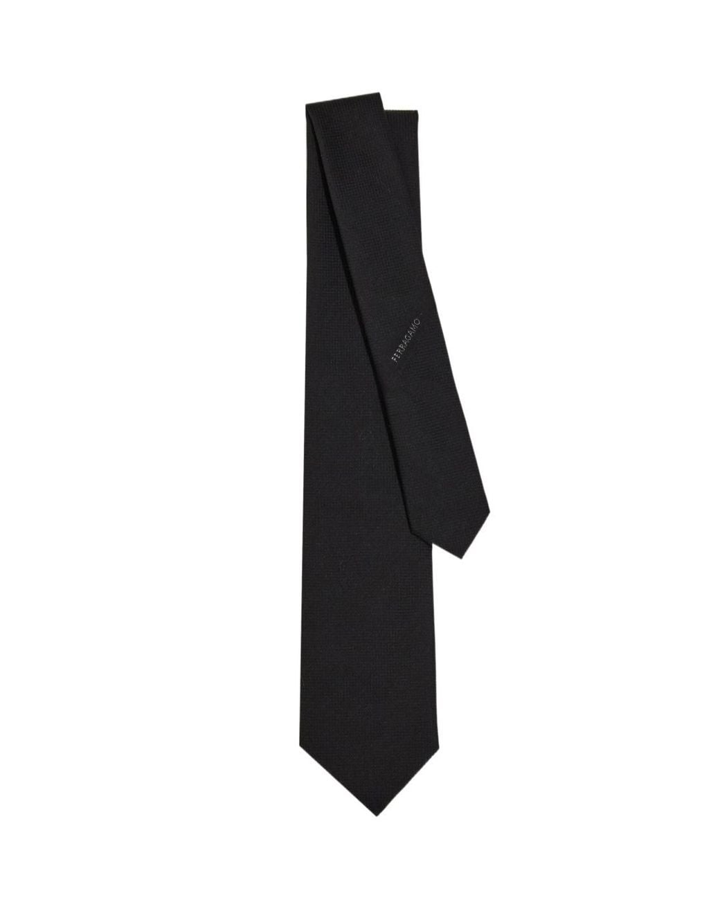 Ferragamo Black Jacquard Tie for men