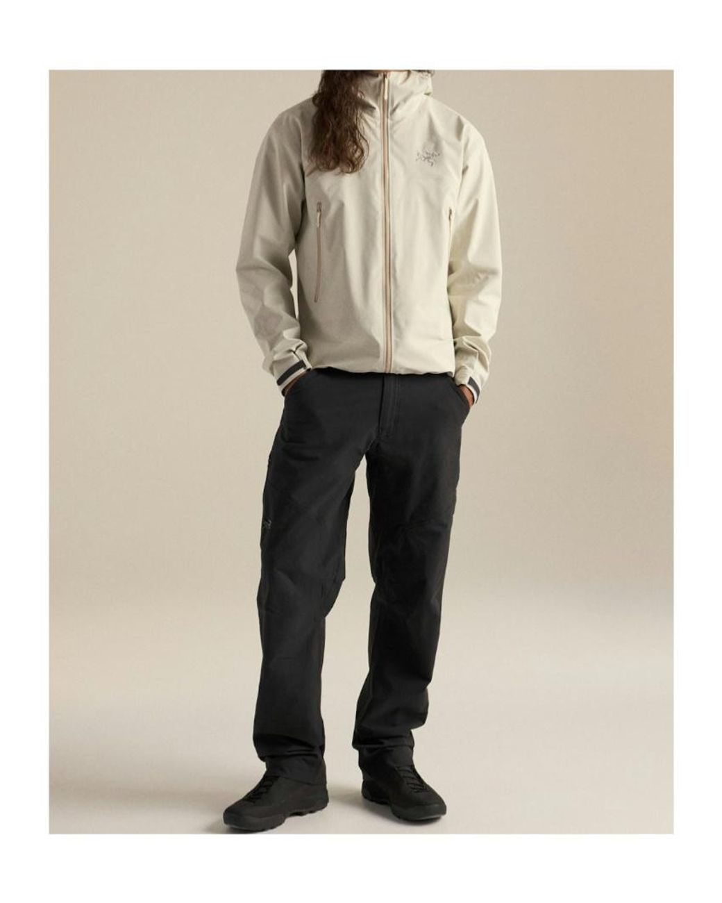 Arc'teryx White Beta Hooded Jacket for men