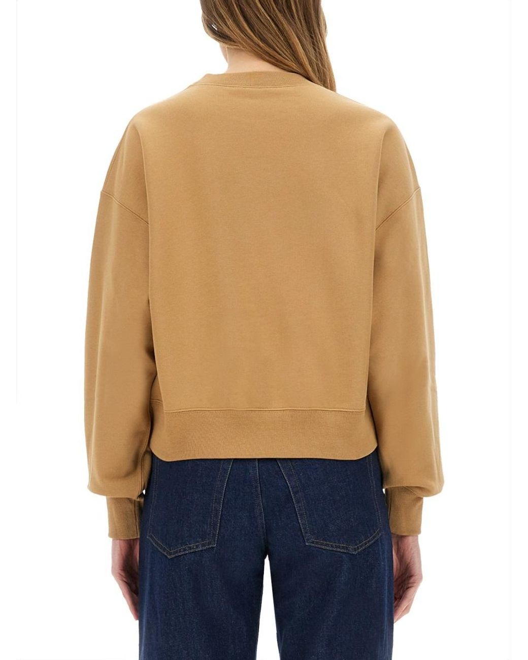 Gucci Natural Logo Printed Crewneck Sweatshirt