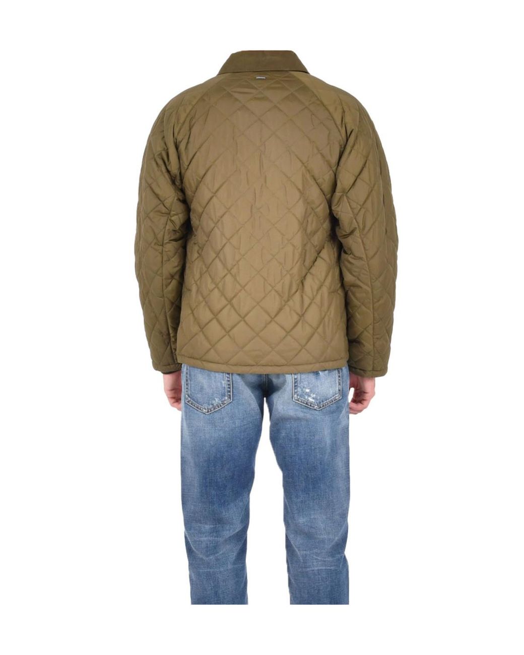 Herno Blue Flap Pocket Quilted Jacket for men