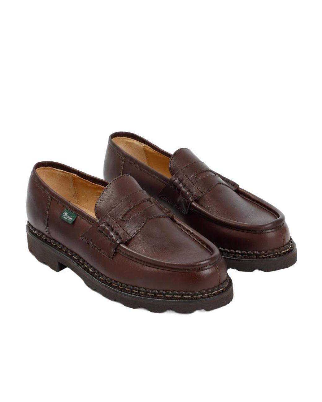 Paraboot Brown Reims Slip-On Loafers for men