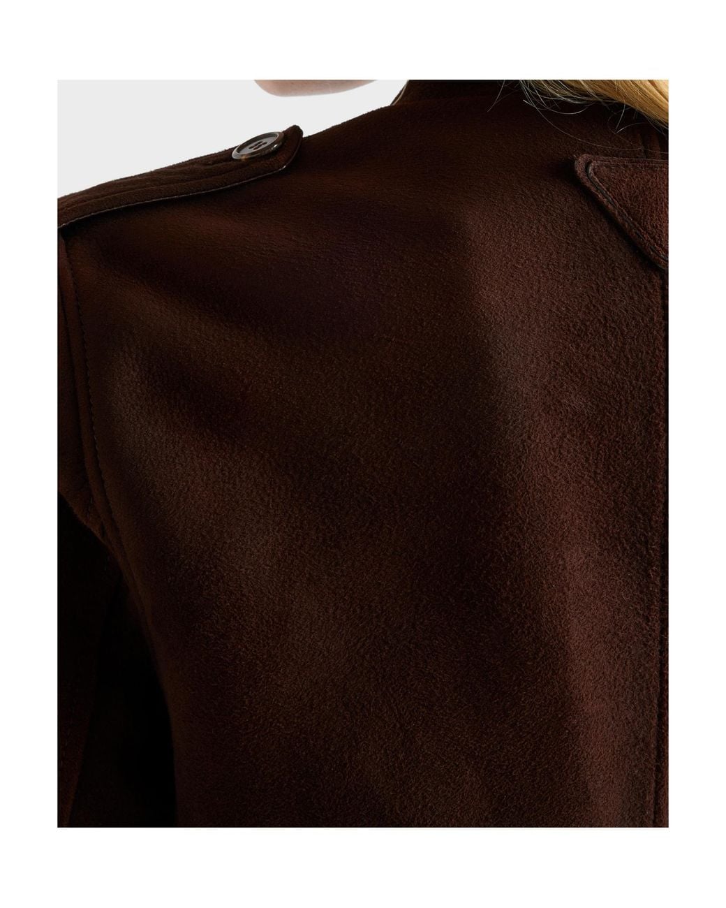Prada Brown Long-Sleeved Button-Up Jacket