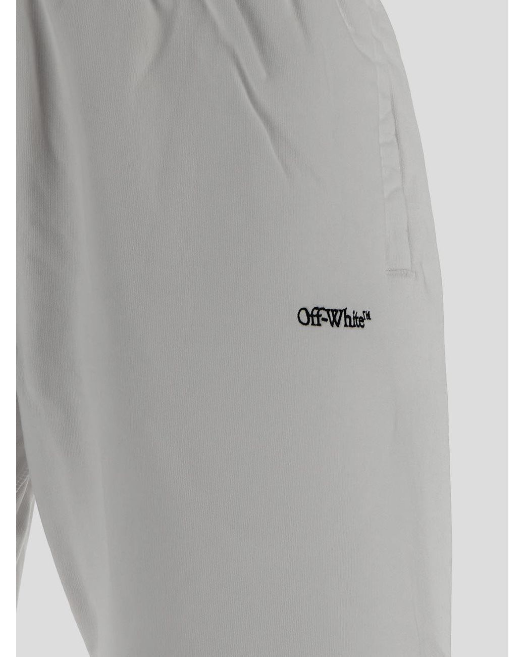 Off-White c/o Virgil Abloh Gray Scribble Diag Print Track Shorts for men