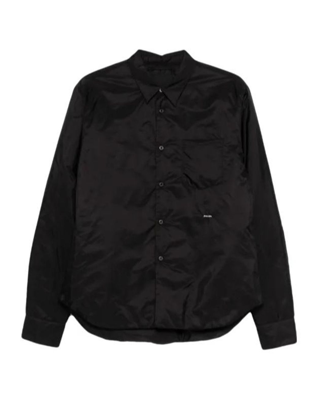 Prada Black Re-Nylon Padded Shirt for men