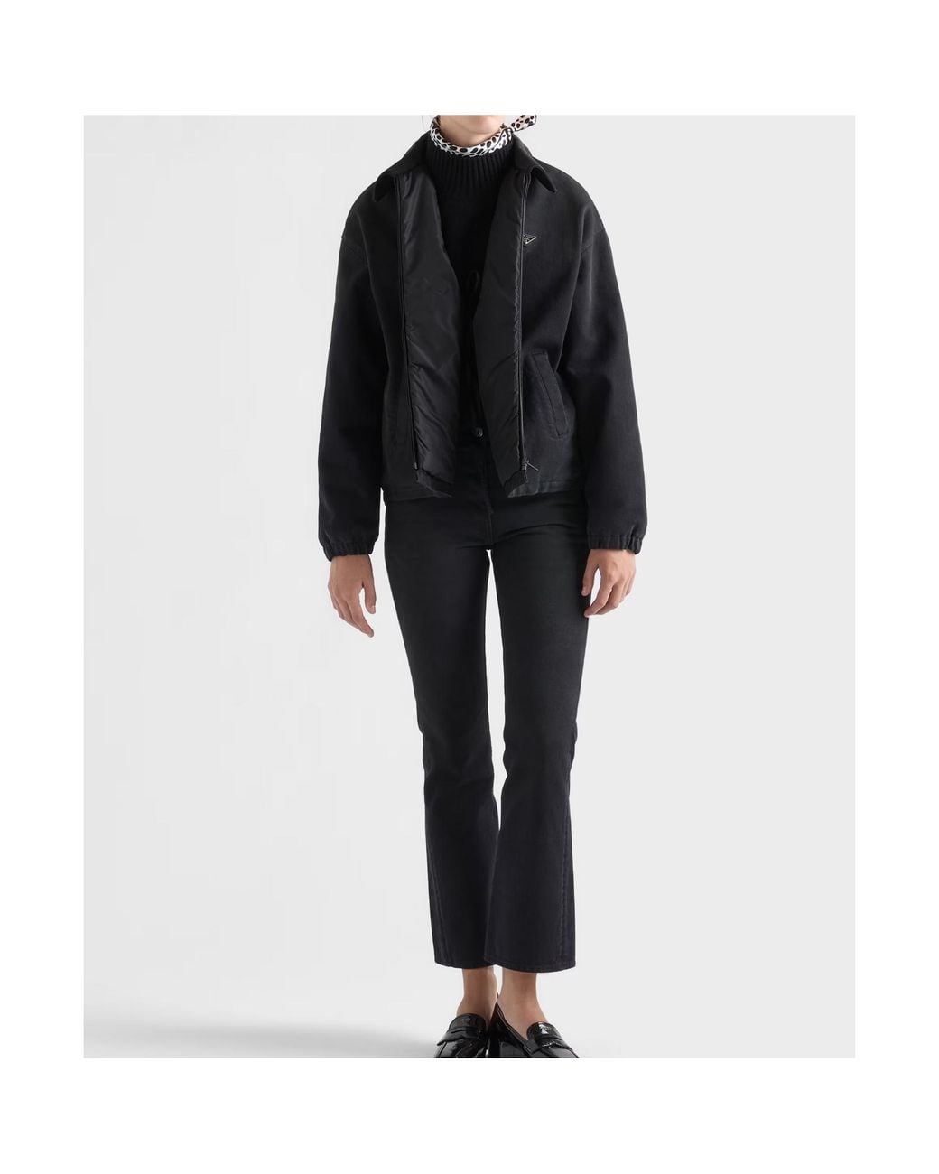 Prada Blue Denim Blouson Jacket