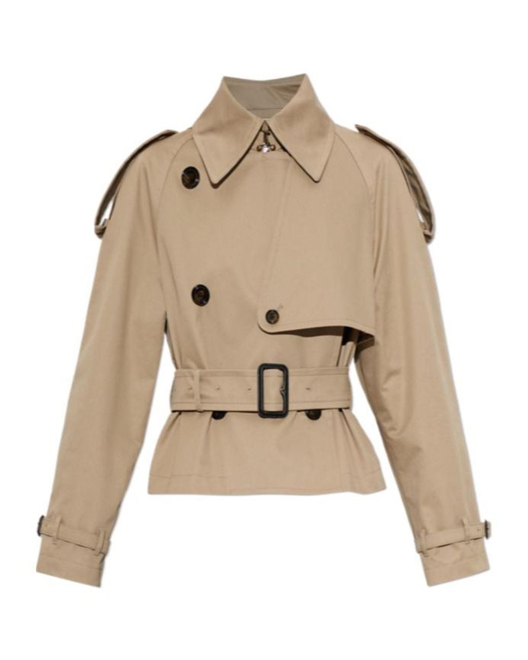 Burberry Natural Short Trench-Style Jacket
