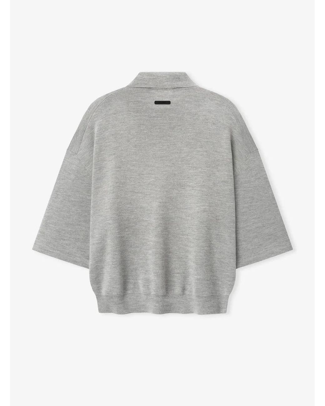 Fear Of God Gray Signature 90's Polo Sweater for men