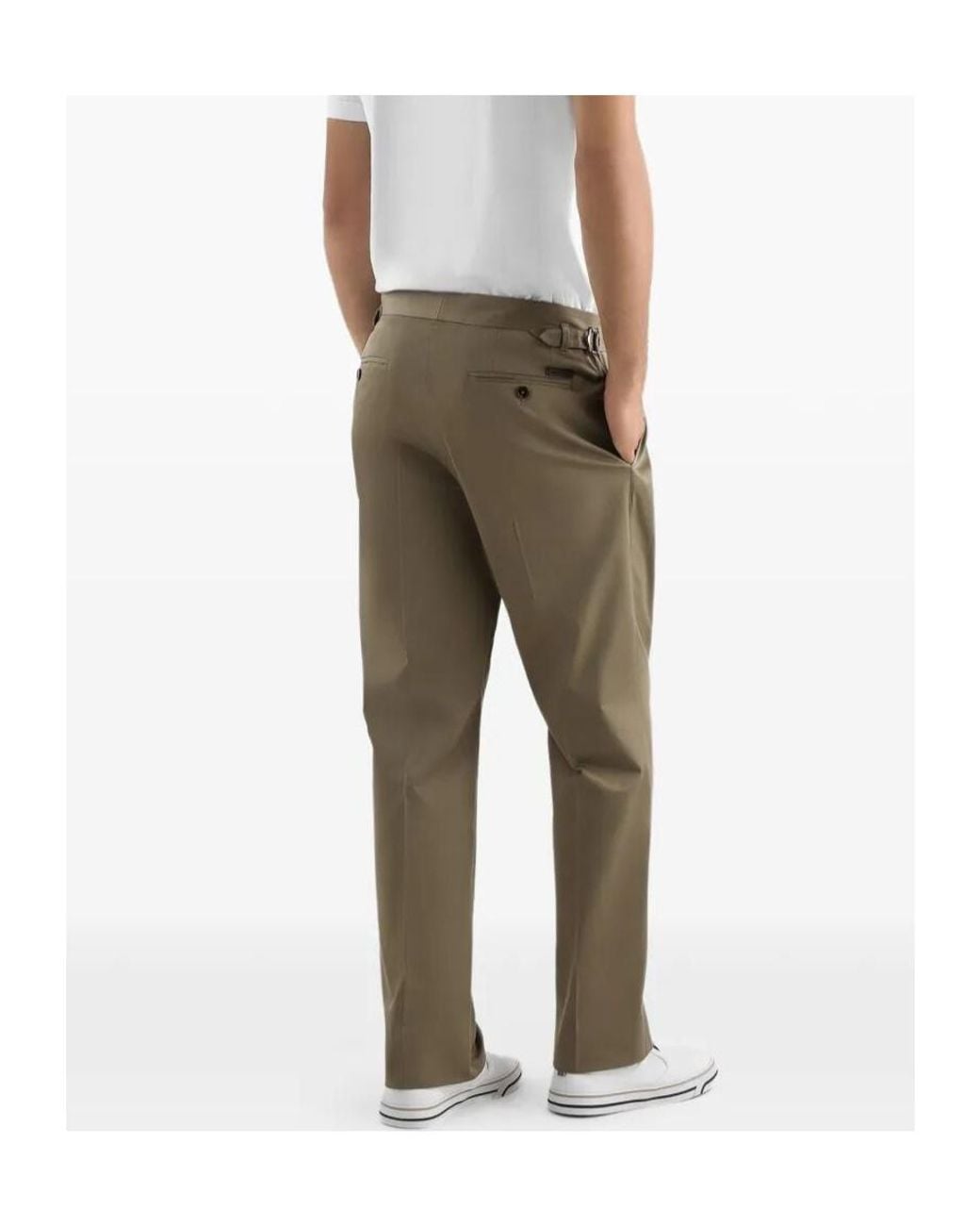 Dolce & Gabbana Gray Pleated Gabardine Pants for men