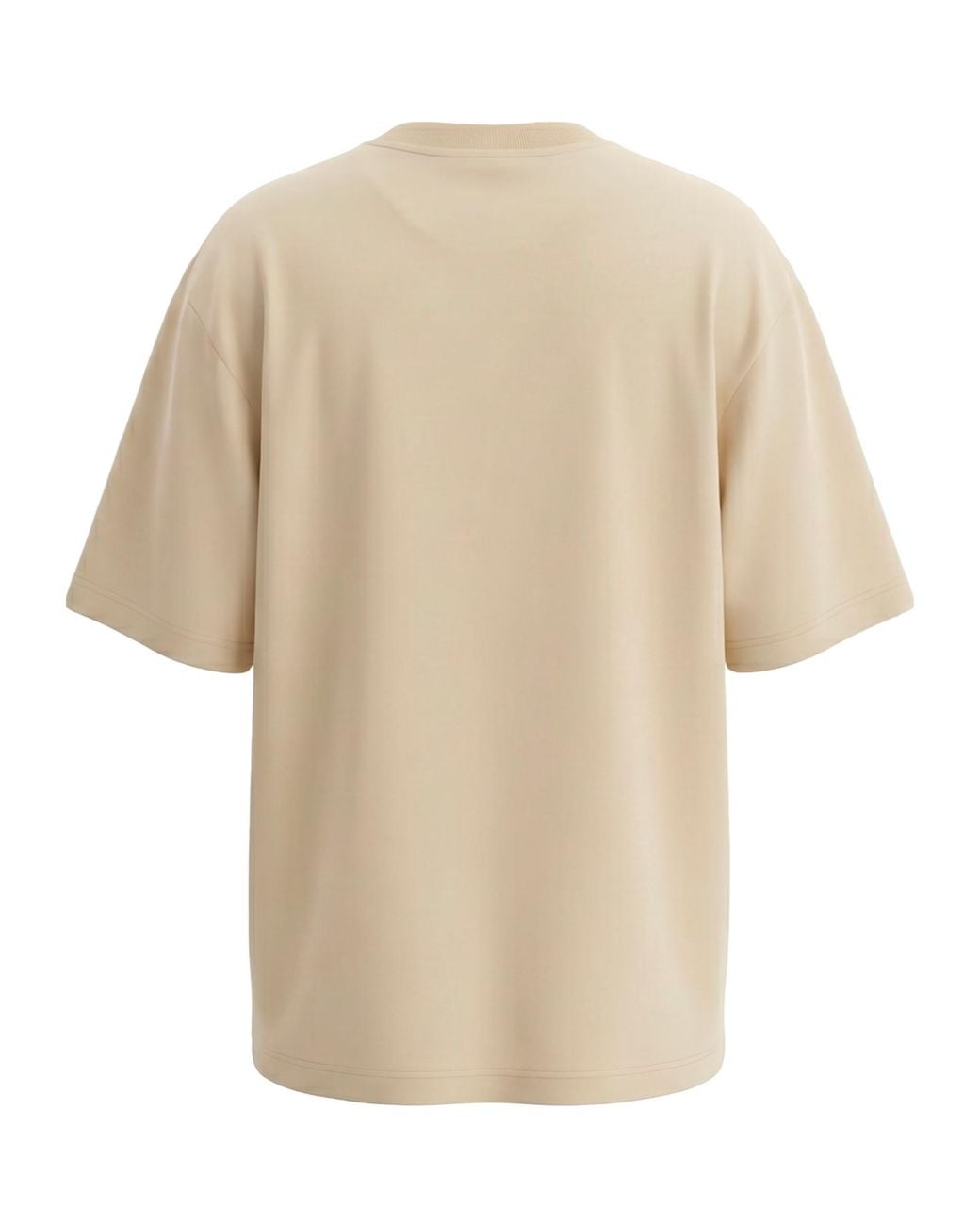 Off-White c/o Virgil Abloh Natural Logo Printed Crewneck T-Shirt for men