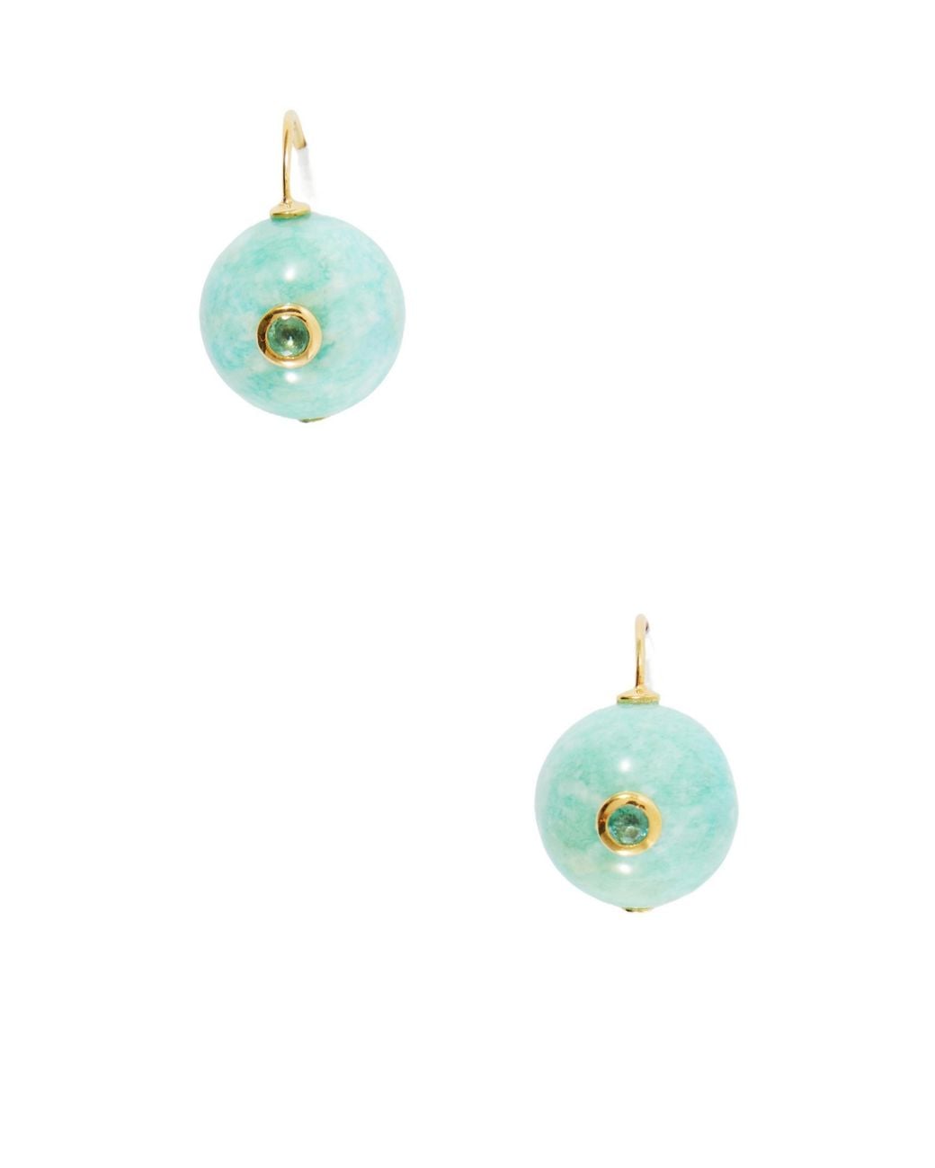 Lizzie Fortunato Green Comet Beaded Amazonite Earrings