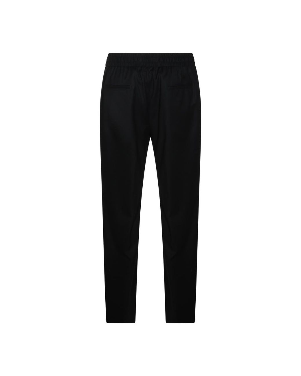 Dolce & Gabbana Black Drawstring Flannel Jogging Trousers for men