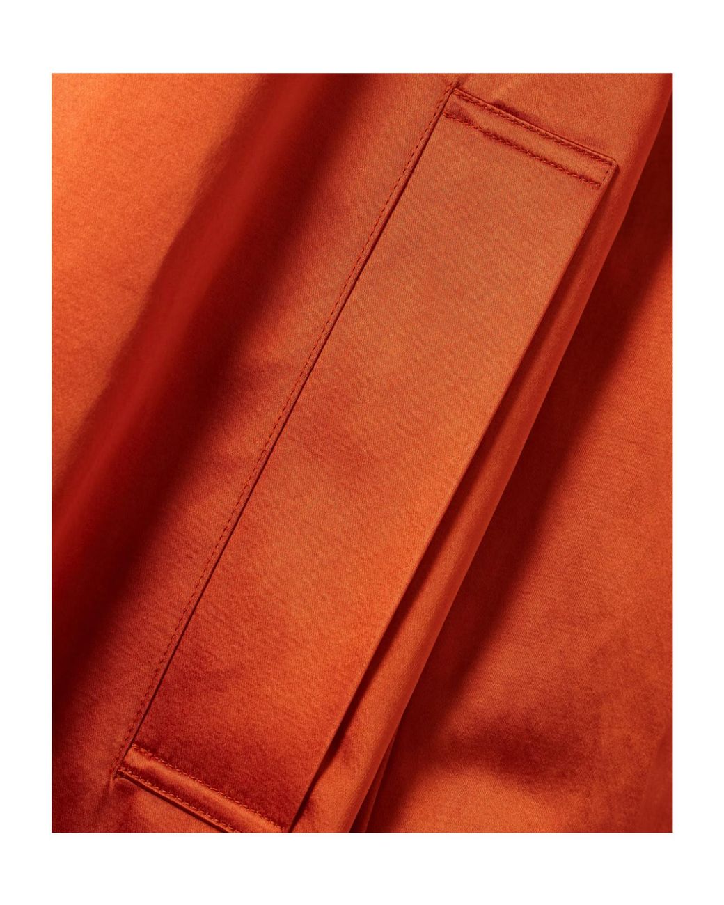 Dries Van Noten Orange Cotton Blend Satin Coat