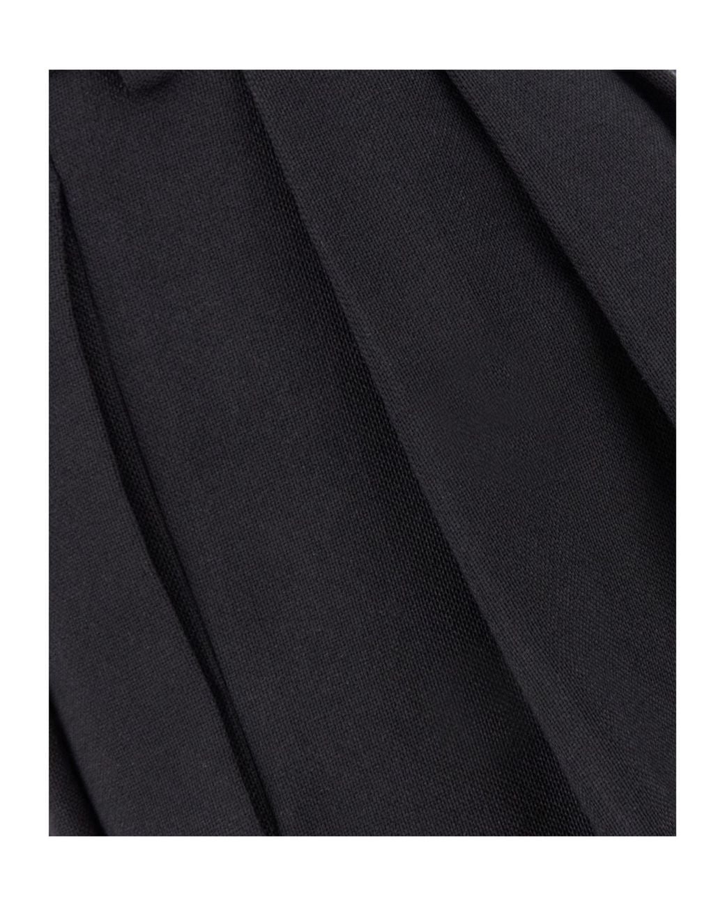 Quira Blue Pleated High-Waist Pants