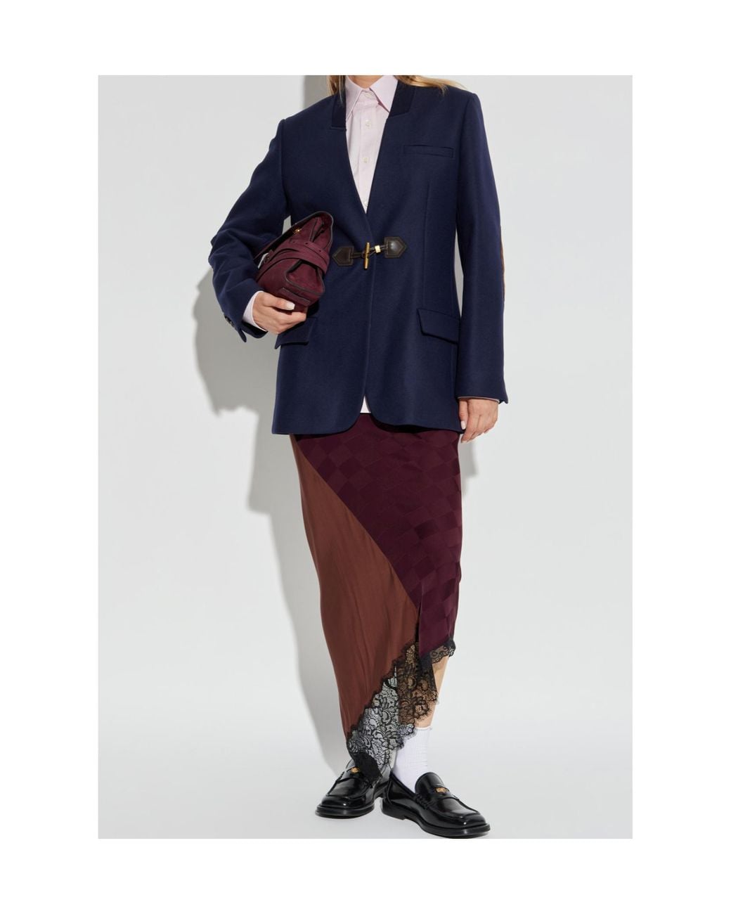 Moschino Blue Elbow-Patch Blazer