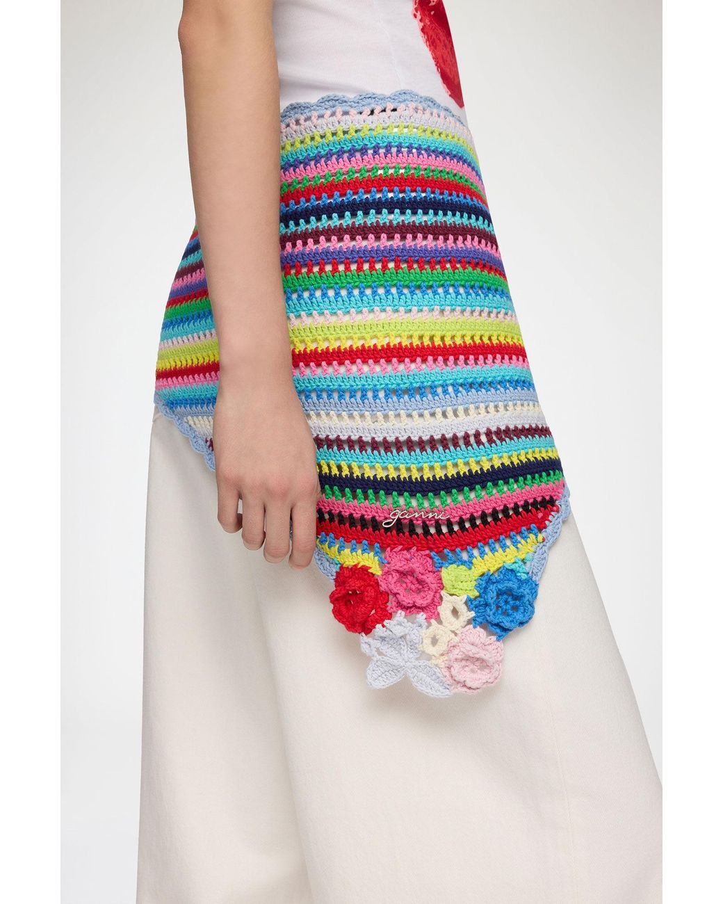 Ganni White Scarf