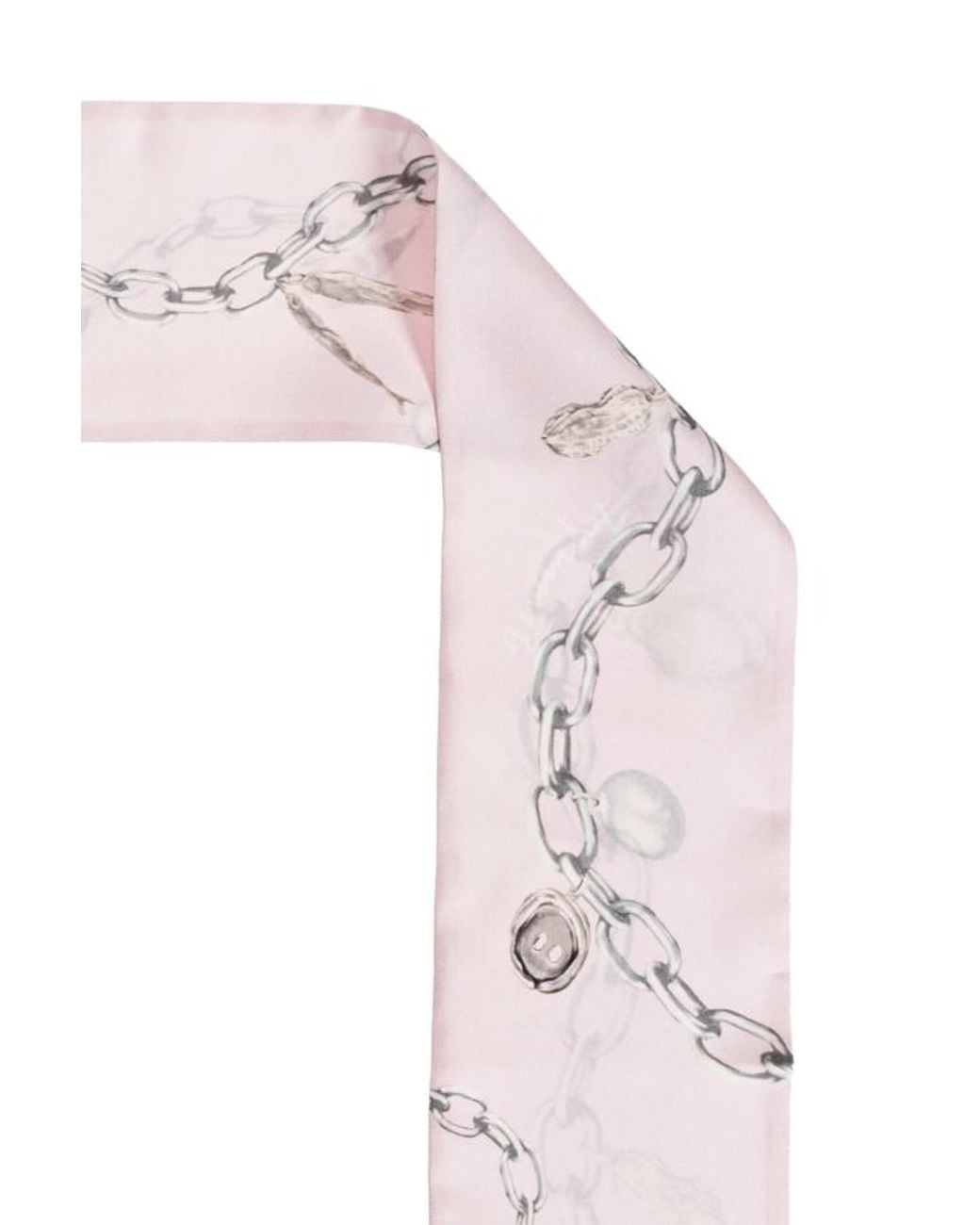 Givenchy White Pointed Silk Scarf