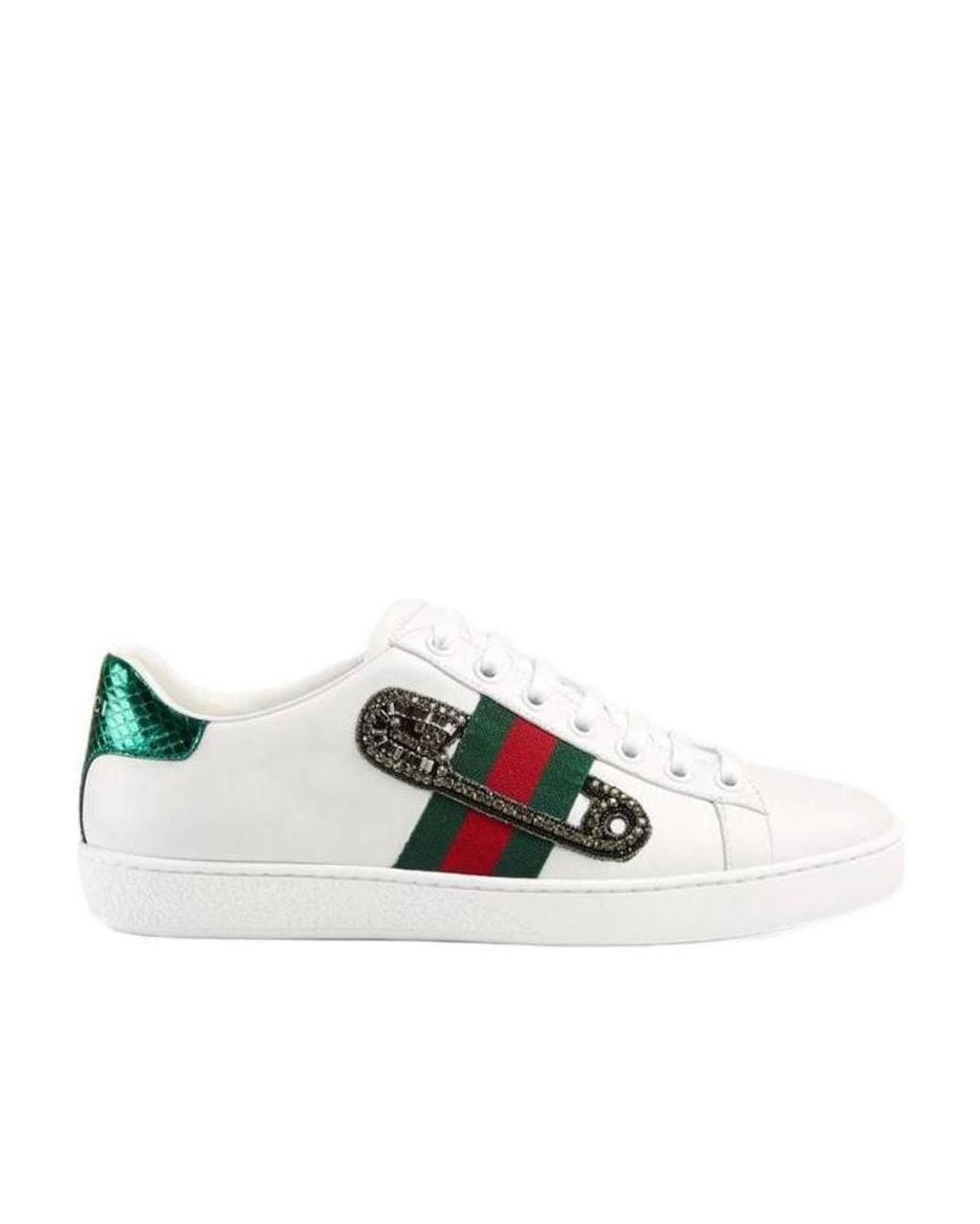 Gucci White Safety Pin Casual Sports Shoes