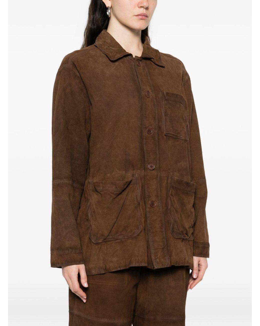 P.A.R.O.S.H. Brown P.A.R.O..H. Long-Sleeved Buttoned Jacket