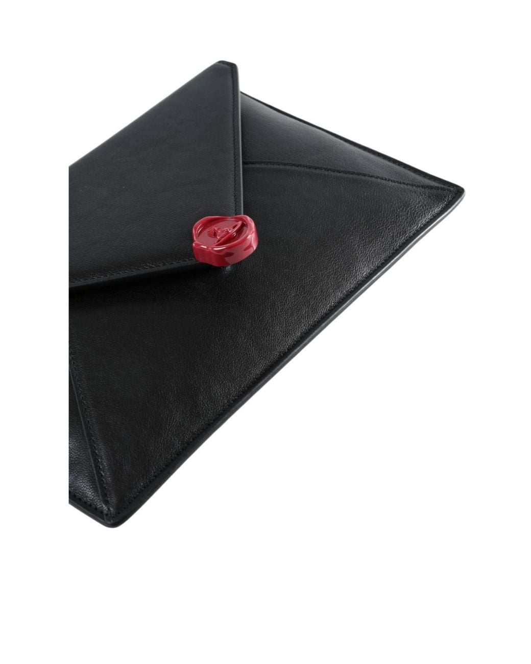 Vivienne Westwood Black Orb Envelope Clutch Bag