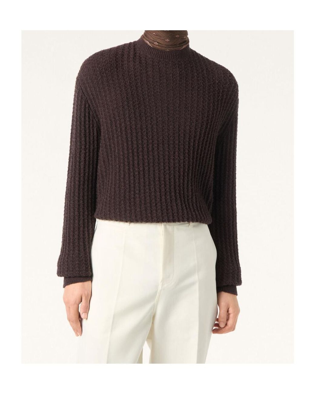 Loro Piana Brown Brigantino Crewneck for men