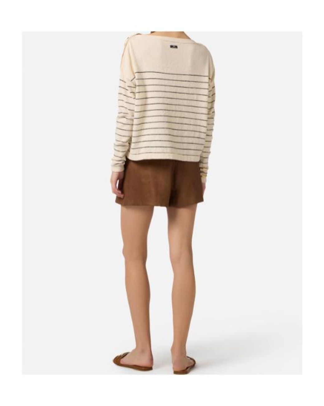 Elisabetta Franchi Brown Pleated Shorts