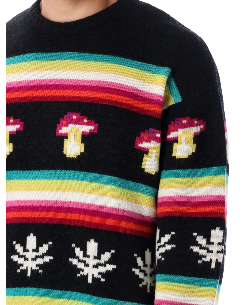MSGM Blue Crew Neck Sweater for men