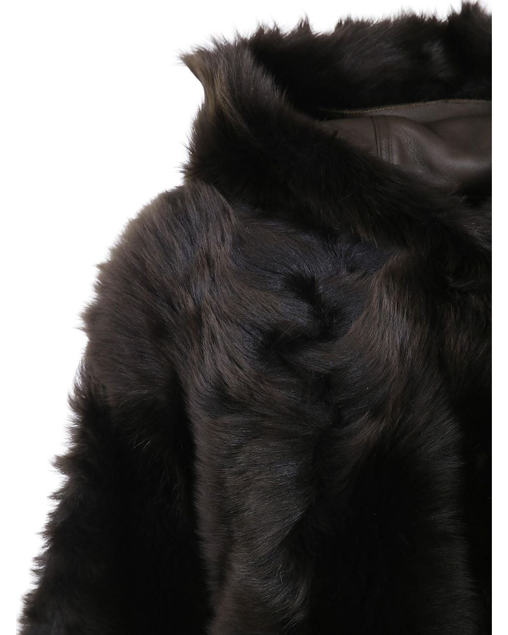 Yves Salomon Black Long-Sleeve Hooded Jacket