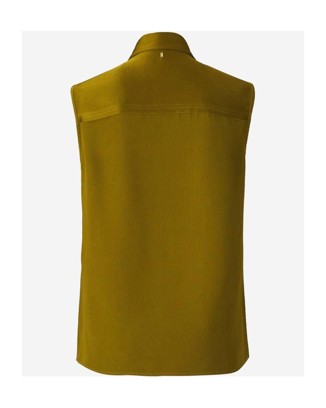 AMI Green Buttoned Sleeveless Shirt