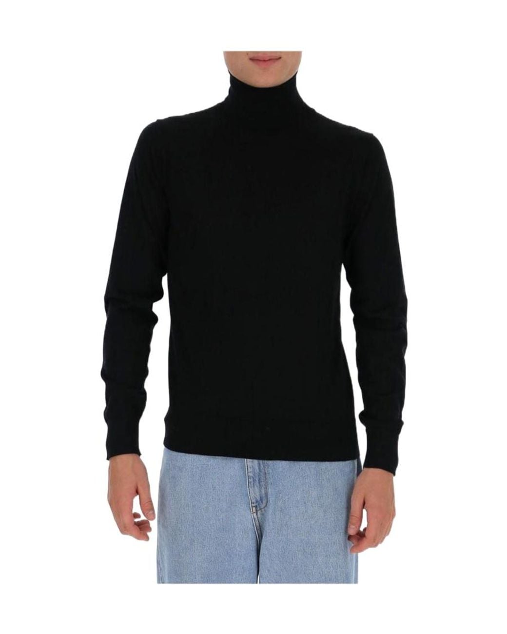 Dolce & Gabbana Black Roll-Neck Jumper for men