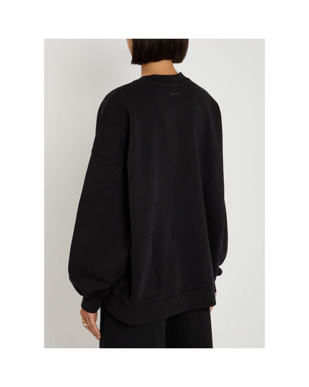 Anine Bing Black Cotton Sweatshirt