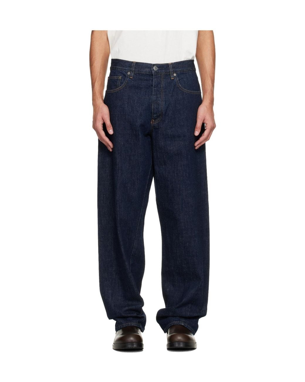 sunflower Blue Wide Twist Jeans for men